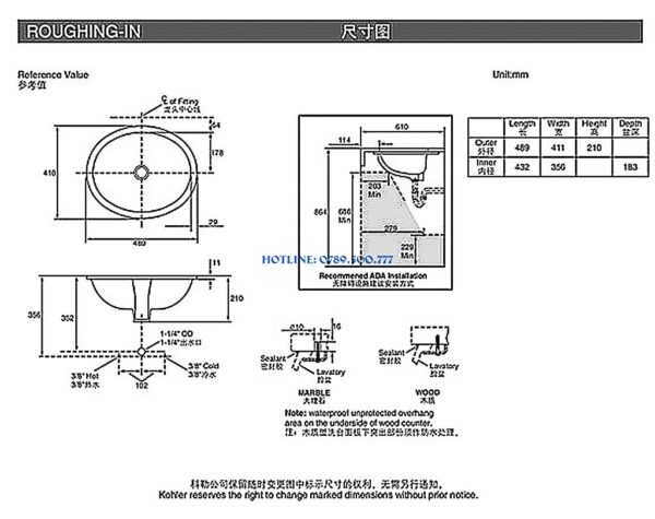 Chậu Rửa Kohler K-14218-SR2- 0 2