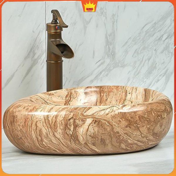 lavabo đá marble màu vân gỗ mg30-kingroom-2