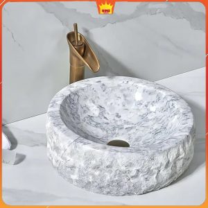 lavabo đá marble trắng vân mây mk10-kingroom-1