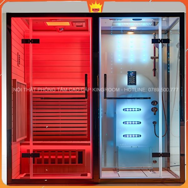 Phòng xông hơi TS50 phát sáng ấm áp, tạo không gian thư giãn lý tưởng