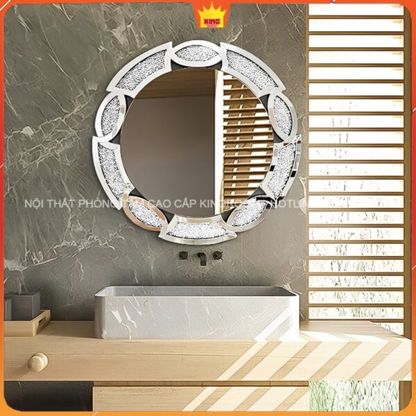 Gương cổ điển RS10 trong phòng tắm với thiết kế độc đáo kết hợp chậu rửa