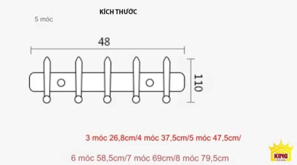 Móc áo bằng đồng MC20