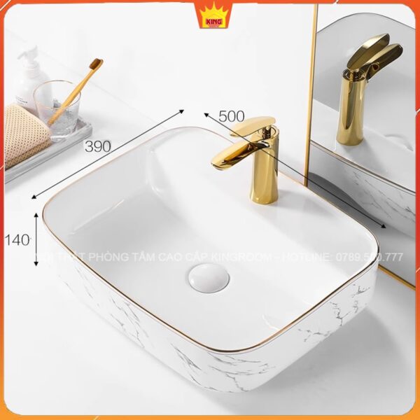 Lavabo Đặt Bàn Aqua HH7, thiết kế hiện đại, hoàn hảo cho không gian phòng tắm.